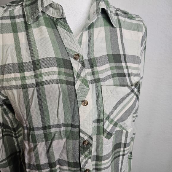 Universal Thread Women's Long Sleeve Flannel Button-Down Shirt Size XS Soft - Picture 9 of 12